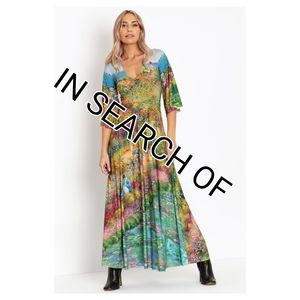 ISO: Blackmilk Monet Montage Wide Sleeve Maxi Dress